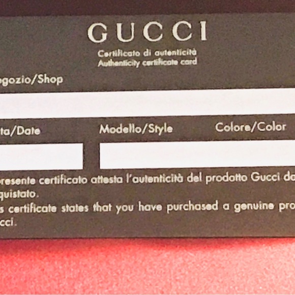 GUCCI 100% Authentic Black Eyeglasses w/Gucci gold emblem & certificate - Picture 10 of 12